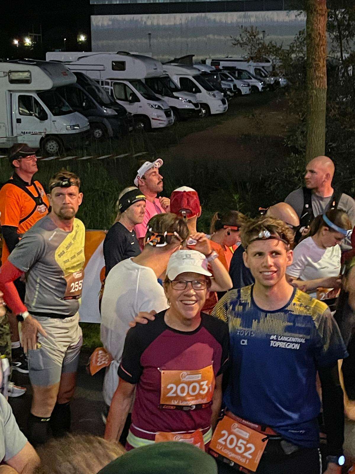 Vor dem Start Johanna und Davide